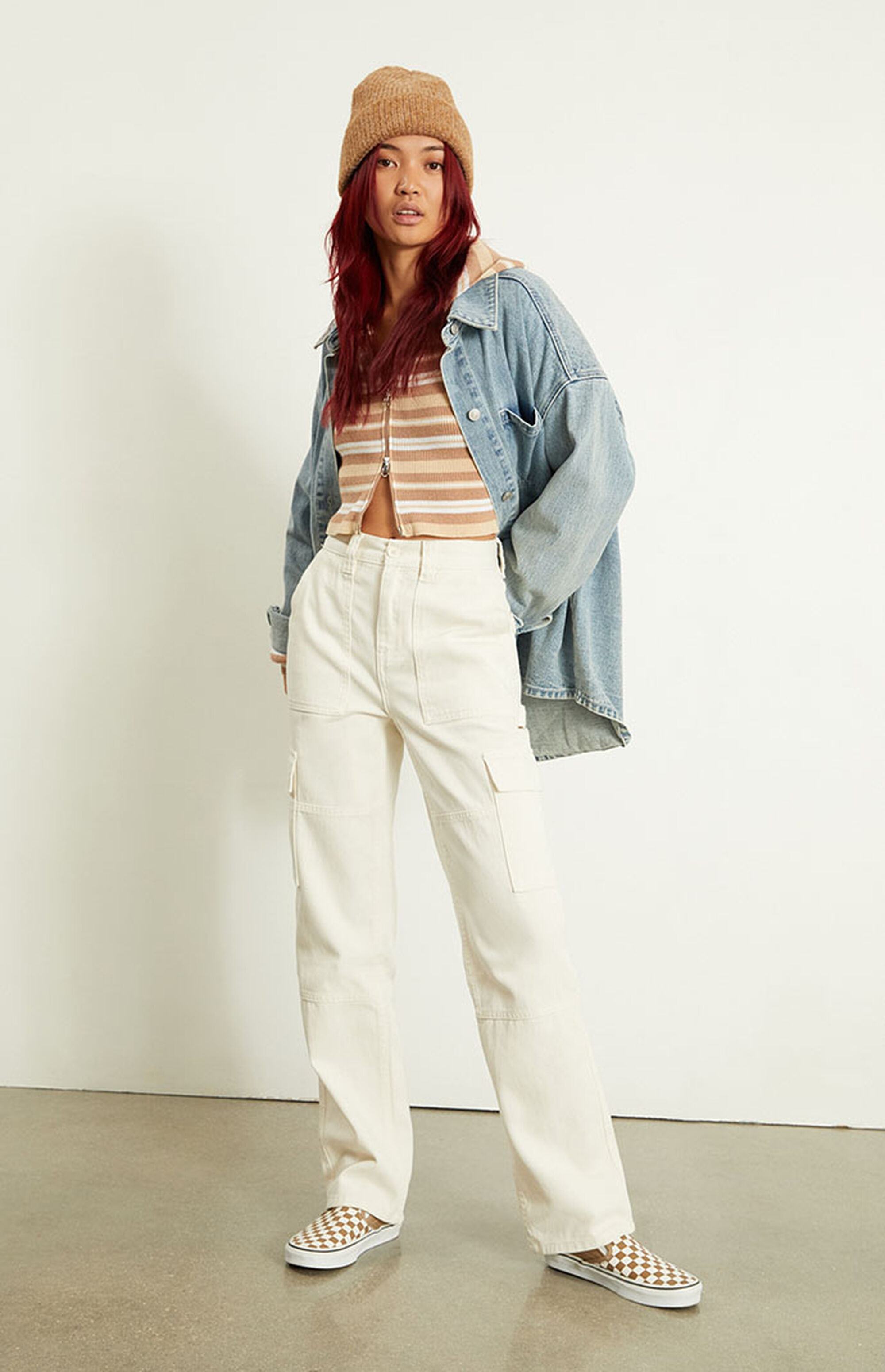 PacSun Off White Cargo Skate Pants | PacSun