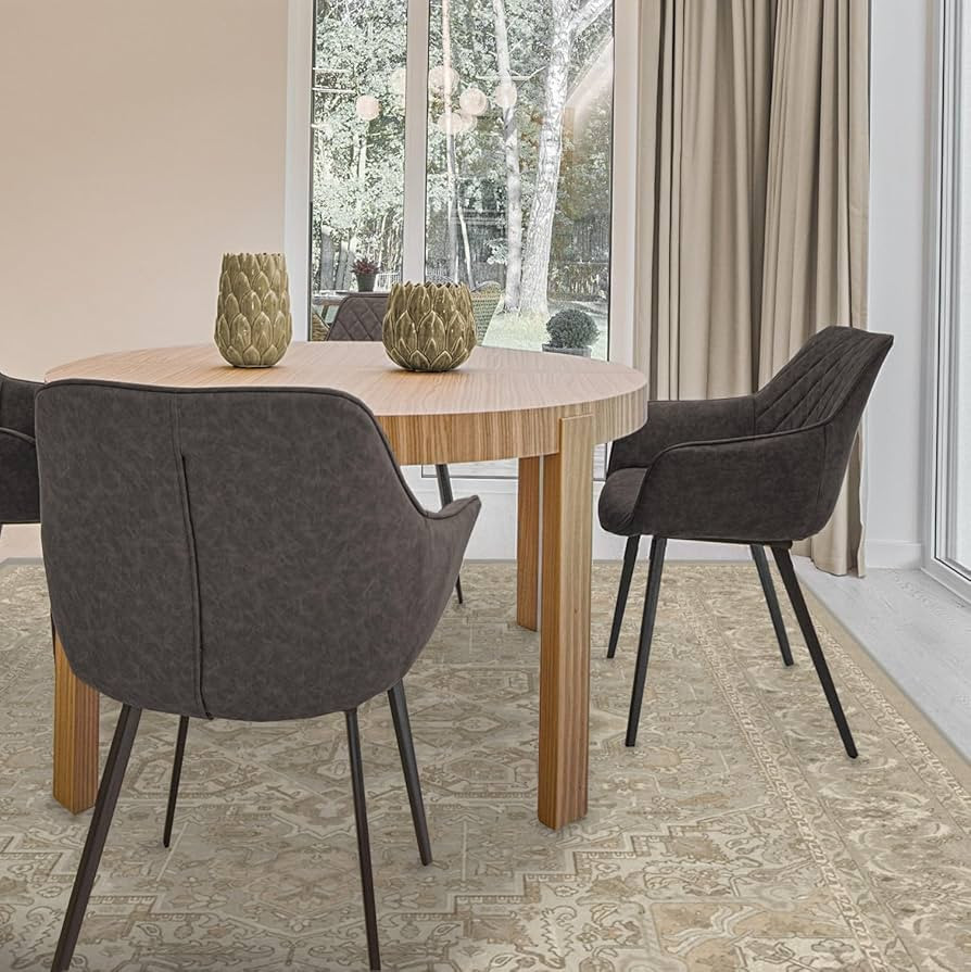 RUGGABLE – Hendesi Heriz Cream – Machine Washable Area Rug – Pet & Child Friendly – Stain... | Amazon (US)