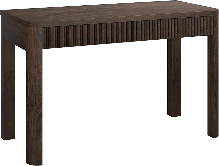 Henn&Hart 48" Fluted Home Office Desk, Computer Desk, Rich Brown | Amazon (US)