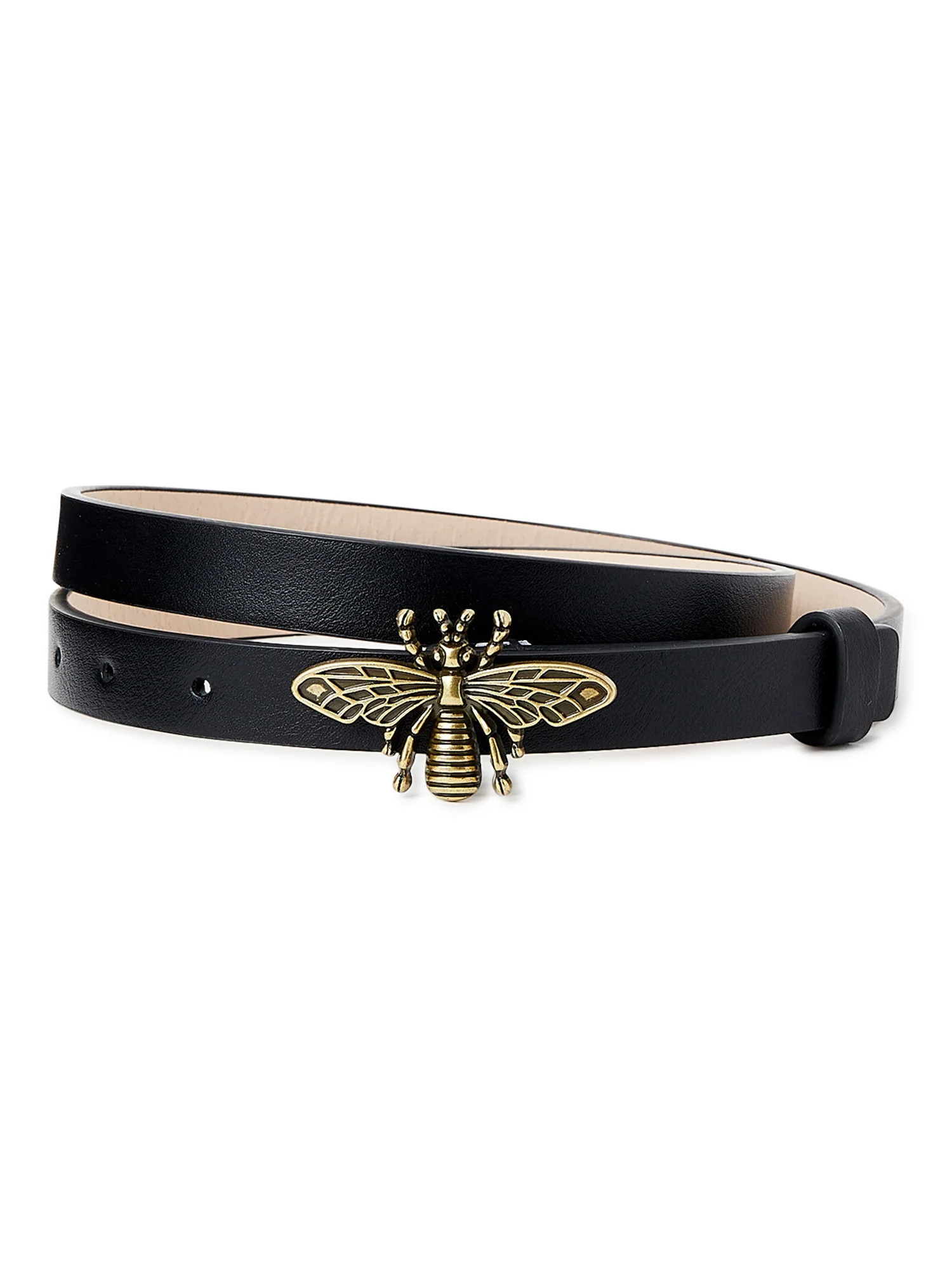 C. Wonder Women's Bee Buckle Belt, Black | Walmart (US)