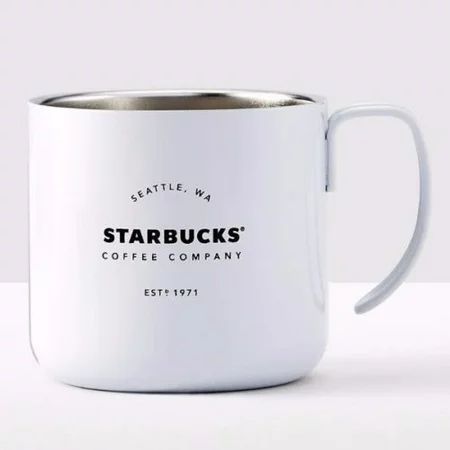 Starbucks Est 1971 Stainless Steel 2016 White Camping Coffee Mug Cup 12 oz. | Walmart (US)