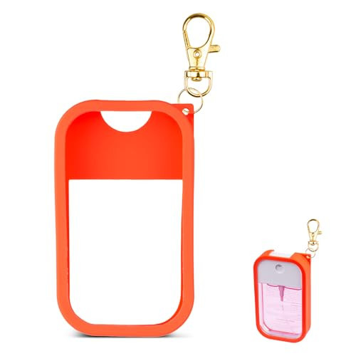 TERPINK Silicone Case Compatible with Touchland Hand Sanitizer Spray, Protective Case with Keychain for Power Mist and Glow Mist 1 fl oz, Hand Sanitizer Spray Accessory (Orange, 1 Pack) | Amazon (US)