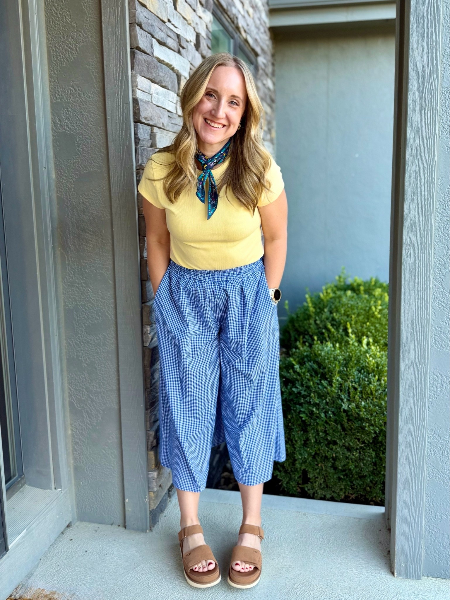 Back to warmer temps, but got the UGG sandals to remind us it is actually fall! These are over $40 off right now and crazy comfortable! I sized up a half size!