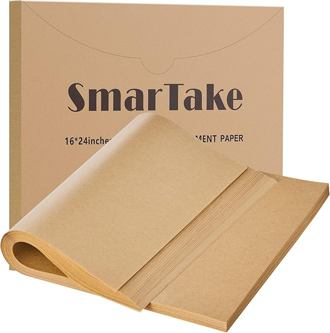 SMARTAKE 200 Pcs Parchment Paper Baking Sheets, 16x24 Inches Non-Stick Precut Baking Parchment, f... | Amazon (US)