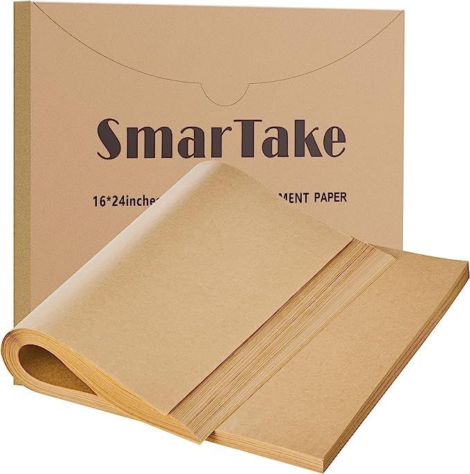SMARTAKE 200 Pcs Parchment Paper Baking Sheets, 16x24 Inches Non-Stick Precut Baking Parchment, f... | Amazon (US)