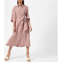 Diane von Furstenberg Women's 3/4 Sleeve Belted Shirt Dress - Emory Stripe Bordeaux | Coggles (Global)