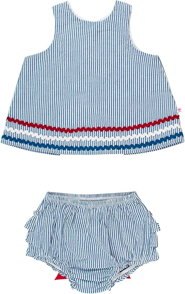 RuffleButts Baby/Toddler Girls Swing Top & Bloomer Coordinated Set | Amazon (US)