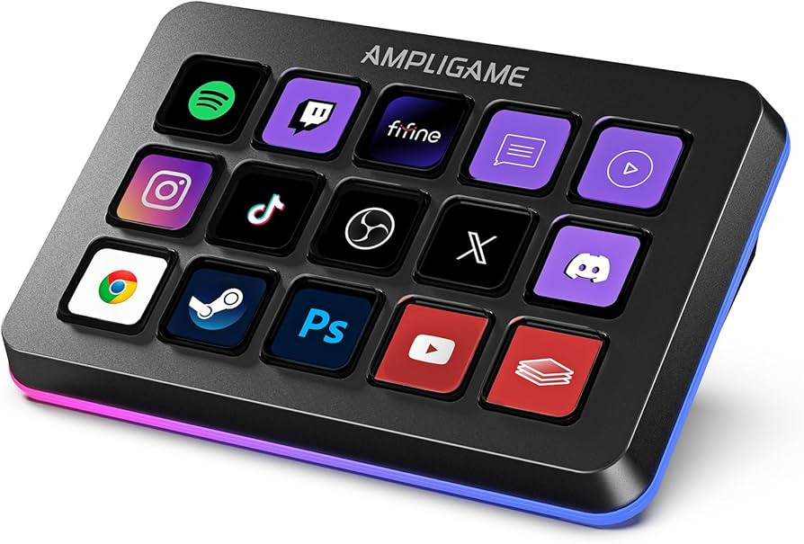 Fifine AmpliGame Stream Controller with 15 Macro Keys, Streaming Keyboard with Trigger Actions in... | Amazon (US)