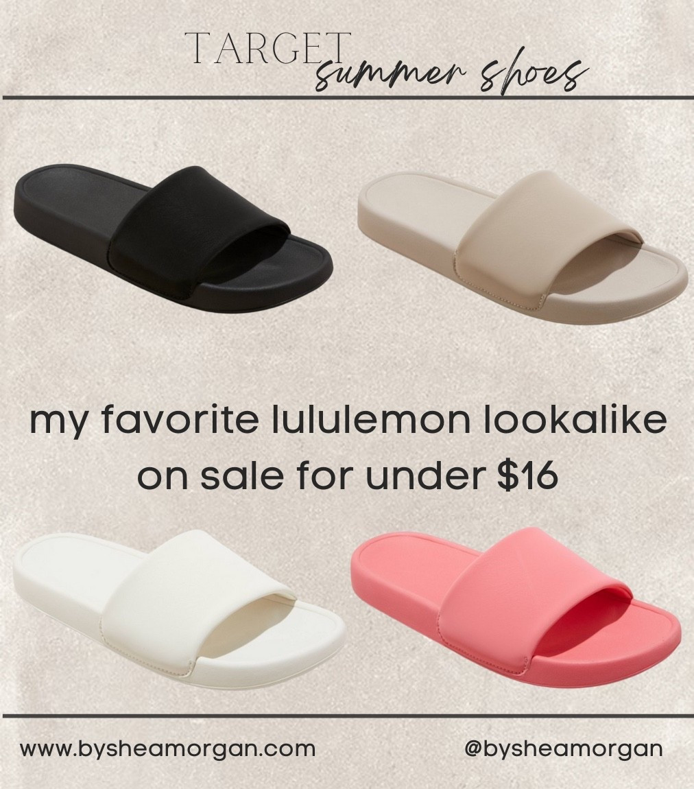My favorite summer slides from target! They look like the lululemon ones!

#LTKSummerEdit #LTKShoeCrush