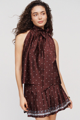 Maeve Silken Scarf Neck Top | Anthropologie (US)