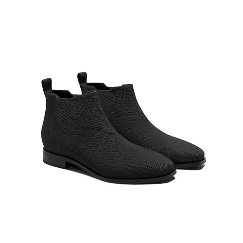 VIVAIA Ryan Slip-On Chelsea Boots for Women, Square Toe Ankle Boots, Water Repellent Comfortable Low Heel Booties for Daily Outfit Black Size 5.5 | Amazon (US)
