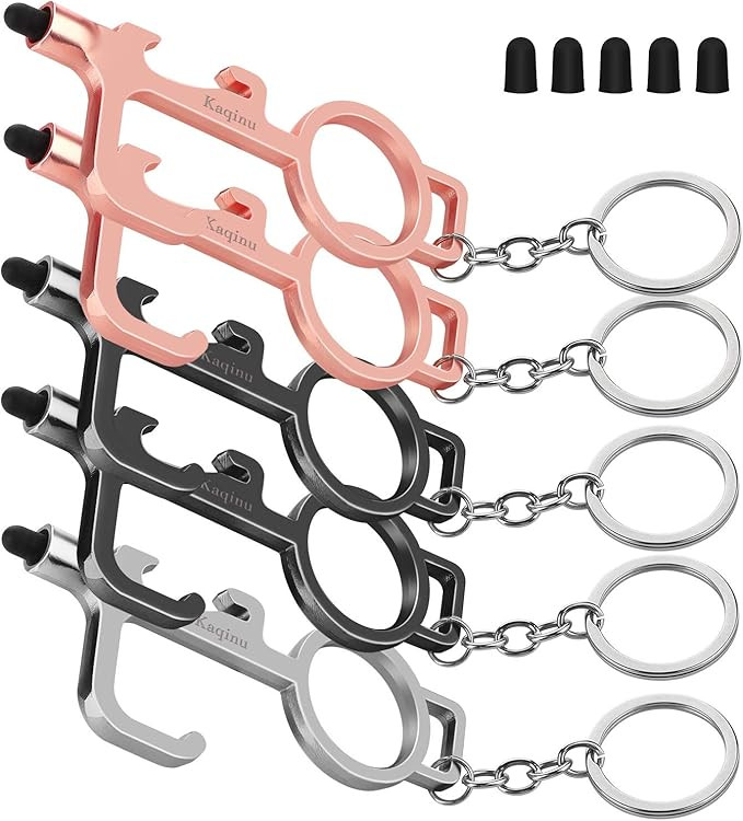 Kaqinu 5Pcs No Touch Tool with Stylus Tips,Portable Door Opener Tool, Touch Safety Key Tool, Mult... | Amazon (US)