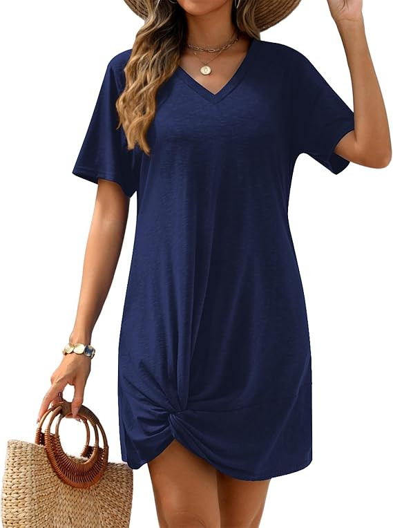 AI'MAGE Swimsuit Cover Ups for Women Short Sleeve Bathing Suit Coverup Casual Bikini Swimwear Bea... | Amazon (US)