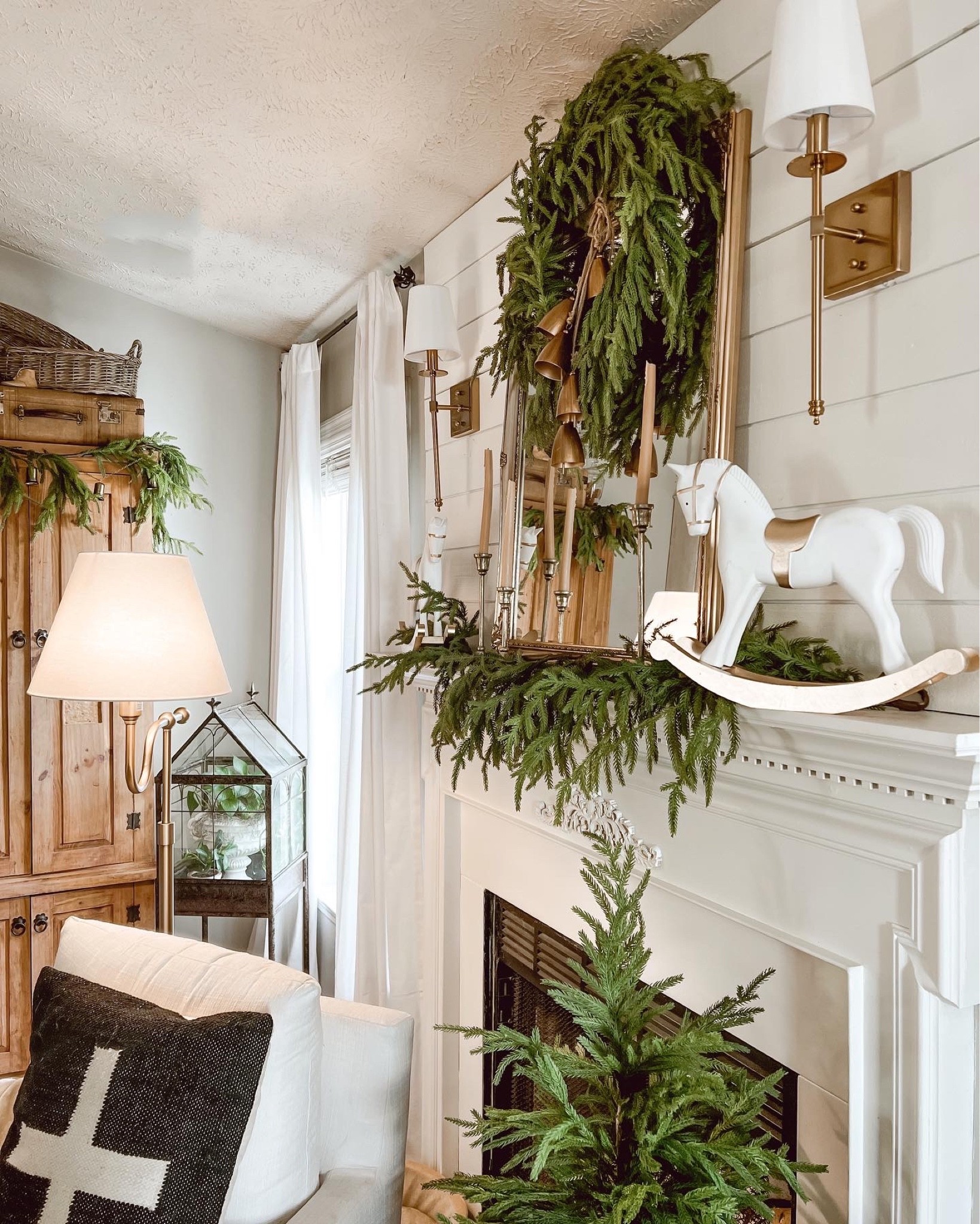 Cozy cottage farmhouse Christmas. 

#LTKHoliday #LTKhome #LTKSeasonal