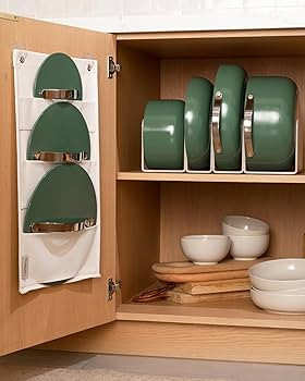 Caraway Nonstick Ceramic Cookware Set (12 Piece) Pots, Pans, Lids and Kitchen Storage - Non Toxic... | Amazon (US)
