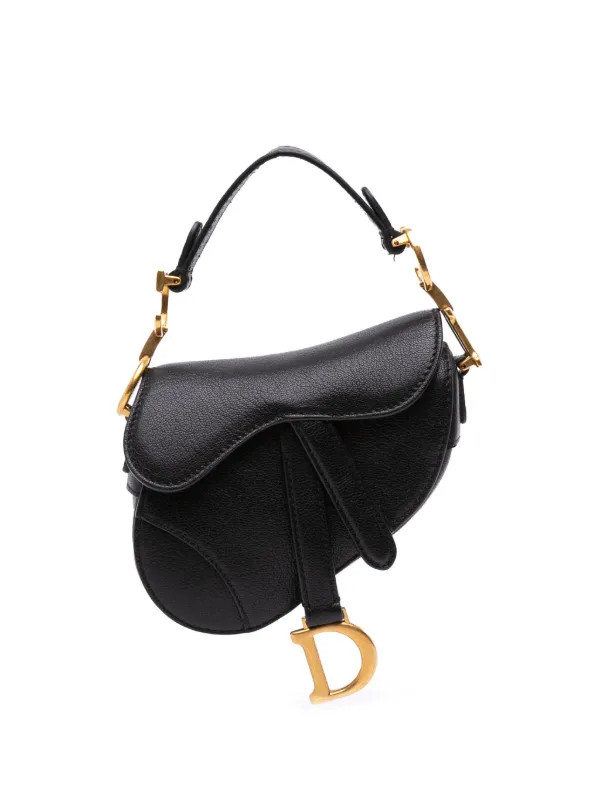 Christian Dior Pre-Owned 2021 Micro Goatskin Saddle Satchel | Black | FARFETCH CA | Farfetch Global