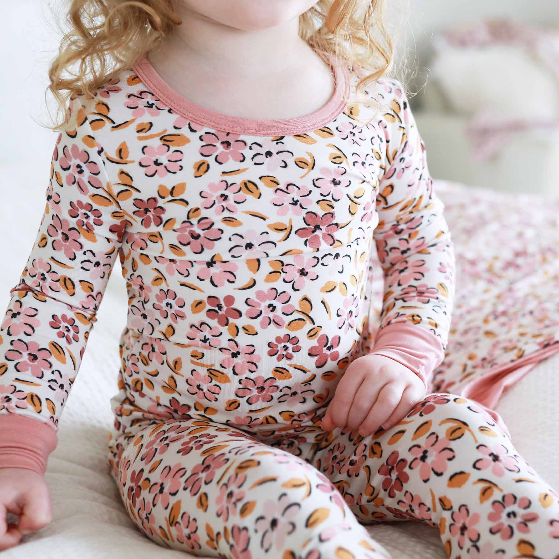Mauvelous Meadow Two Piece Pajama Set | Caden Lane