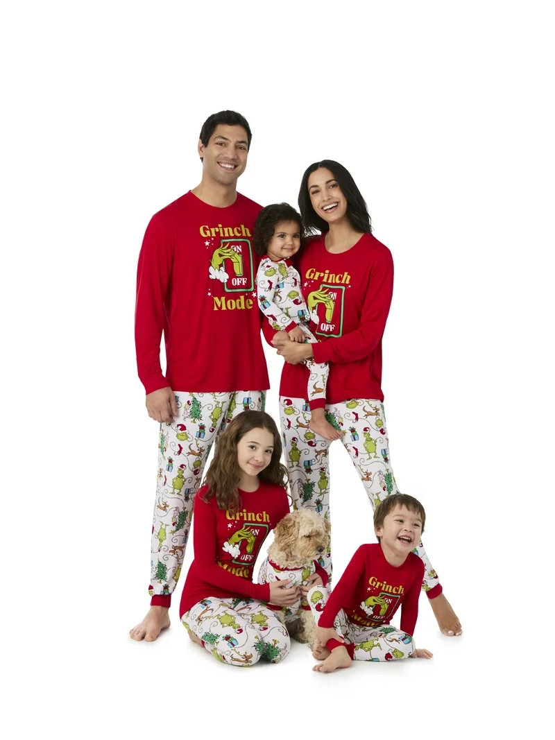 Dr. Seuss Grinch Unisex Toddler Matching Family Pajamas Top and Pants Set, 2-Piece, Sizes 2T-5T | Walmart (US)