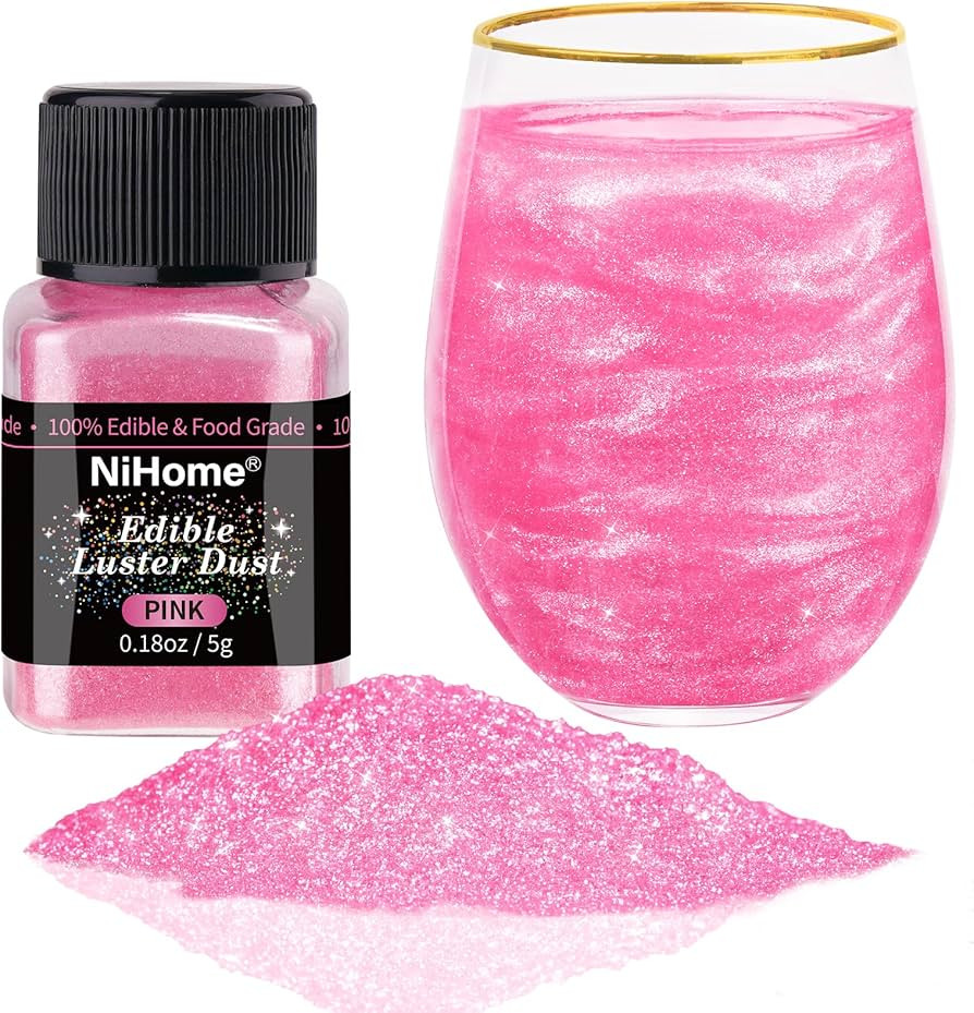 NiHome Edible Food-Grade Glimmer Powder Glitter Luster Dust Metallic Food Decorating Sprinkle Gli... | Amazon (US)