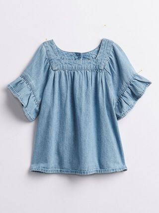 Toddler Denim Ruffle Shirt | Gap Factory