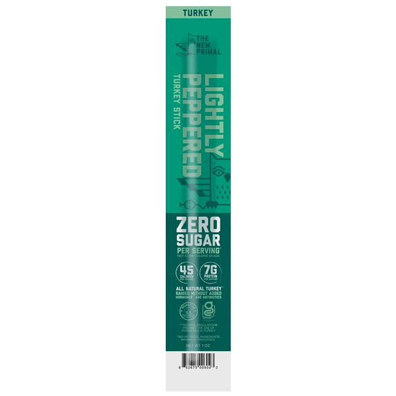 Pack of 20, The New Primal Lightly Peppered Turkey Stick, 1 oz | Walmart (US)