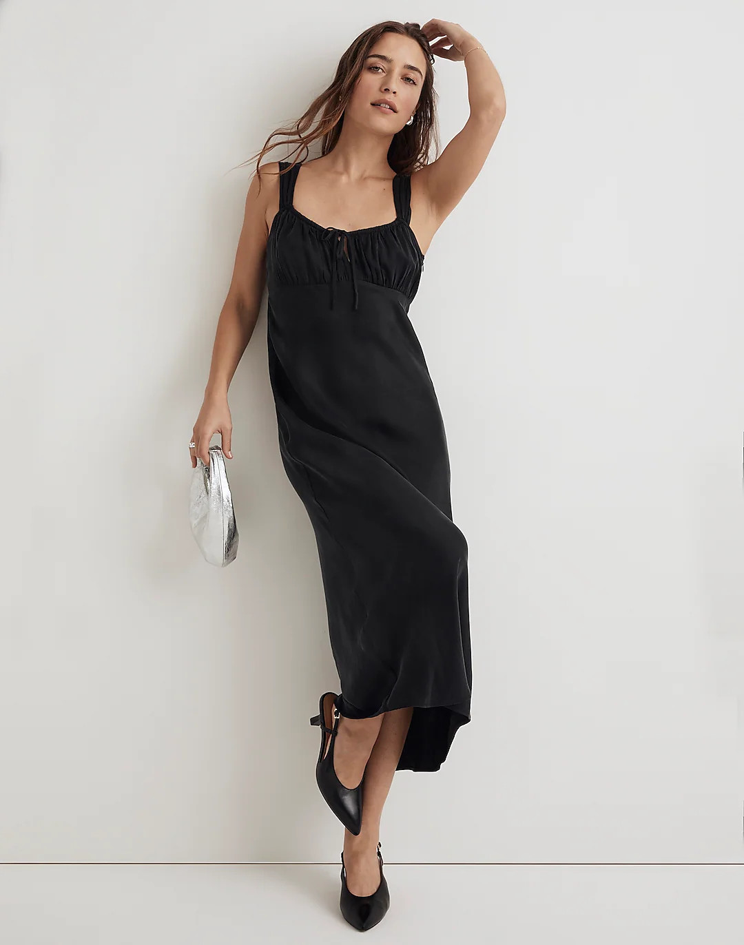 Square-Neck Midi Dress | Madewell