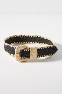 Raffia-Wrapped Stretch Waist Belt | Anthropologie (US)