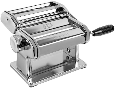 MARCATO Made in Italy Atlas 150 Classic Manual Pasta Maker Machine, Chrome Steel with Black Hand ... | Amazon (US)