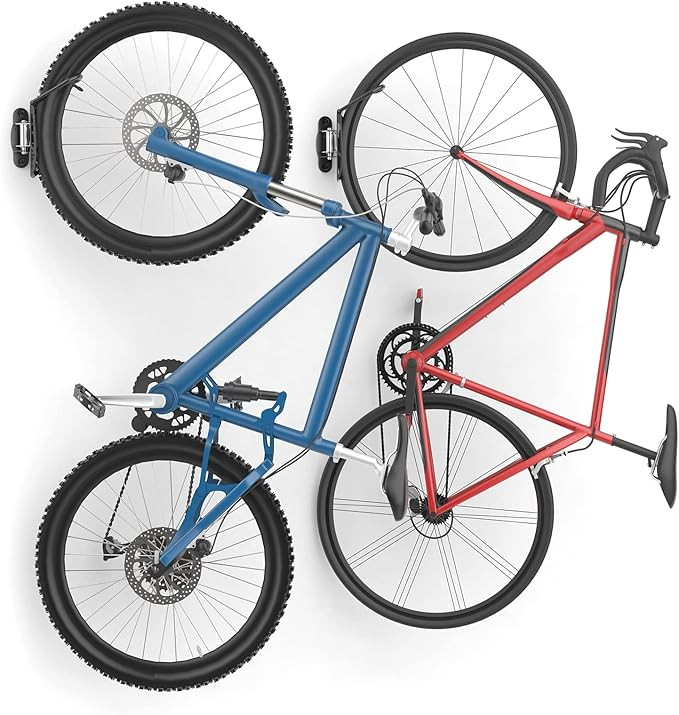 Swivel Bike Wall Hanger Bike Hooks for Garage Wall Vertical Space Saving Sturdy Wall Mount Bike R... | Amazon (US)