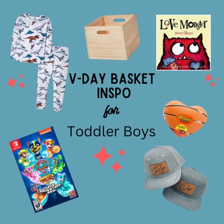 Valentine’s Day basket inspo for boys! 
The guidelines I personally give myself:
1. Functional basket or bin that matches his room so can be used for organization after!
2. Holiday themed book and candy
3. Pajamas!!!!!!!!
4. Personalized item
5. An extension to a Christmas gift they received. (Example: he got a Nintendo switch from Santa so adding a new game to his collection)

#LTKSeasonal #LTKGiftGuide #LTKkids