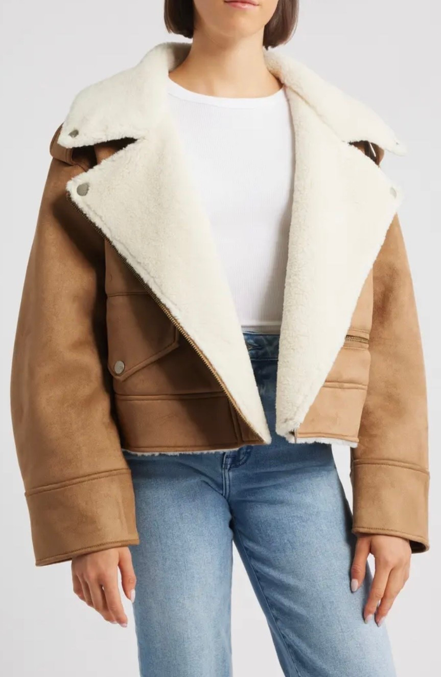 Finnian Oversize Faux Suede & LuxeFluff Moto Jacket
UGG





Gift idea for her, gifts for teens, winter coat, ugg coat 


#LTKGiftGuide #LTKOver40 #LTKTravel
