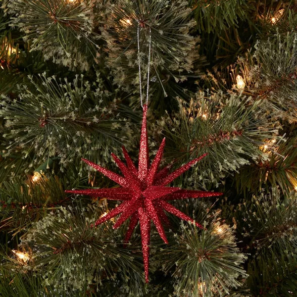 5.8in Red Plastic Spike Starburst Christmas Tree Ornament - Wondershop™ | Target