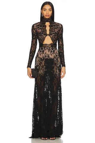 Bronx and Banco Eleanor Lace Gown in Black from Revolve.com | Revolve Clothing (Global)