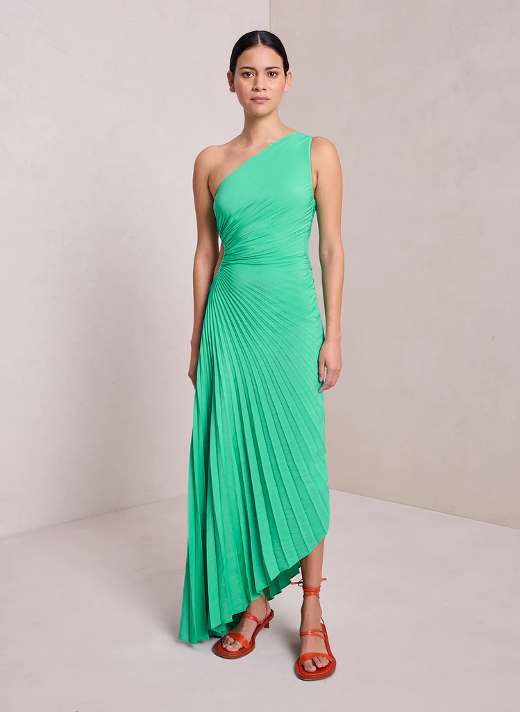 Delfina Matte Pleated Dress | A.L.C