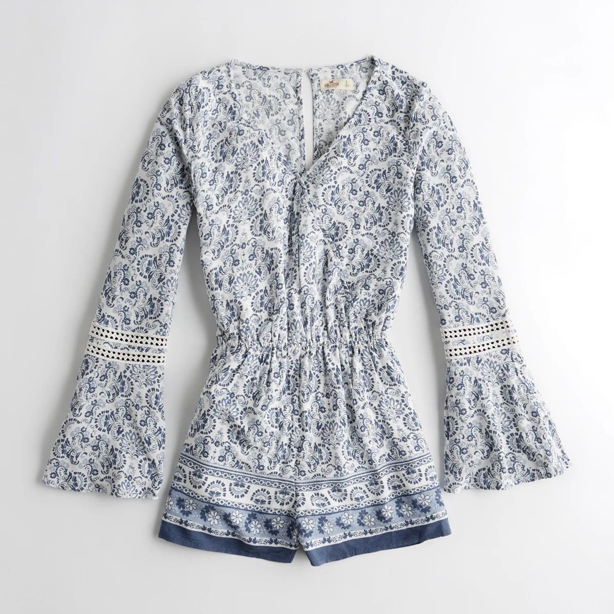 Girls Bell-Sleeve Wrap Romper from Hollister | Hollister US