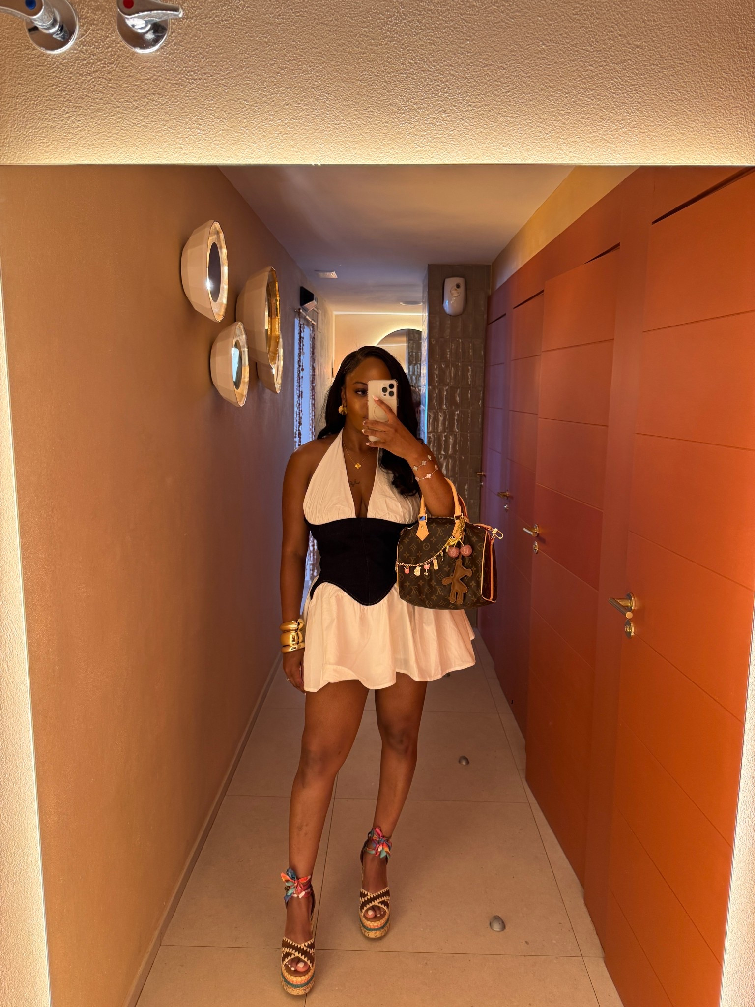 Here is a quick outfit breakdown of what I wore to lunch and I’ll be there to iconic AIYANNA! I went with a super cute flirty alternate dress from Moskii along with some chunky shoes from Kurt Geiger and accessories from SHEIN and Etsy and my LV speedy! 

#LTKSaleAlert #LTKItBag #LTKStyleTip