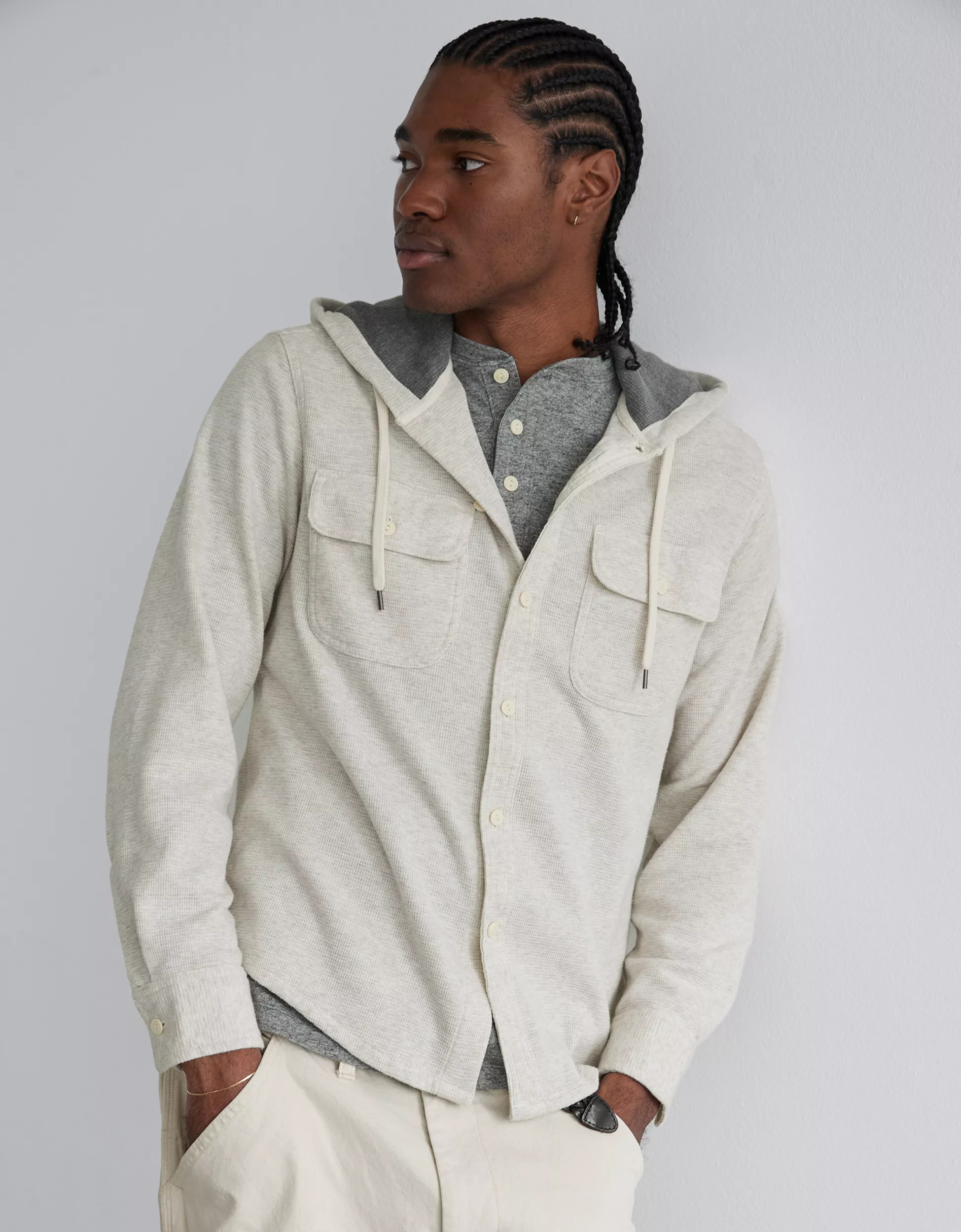 AE Hooded Shirt Jacket | American Eagle Outfitters (US & CA)