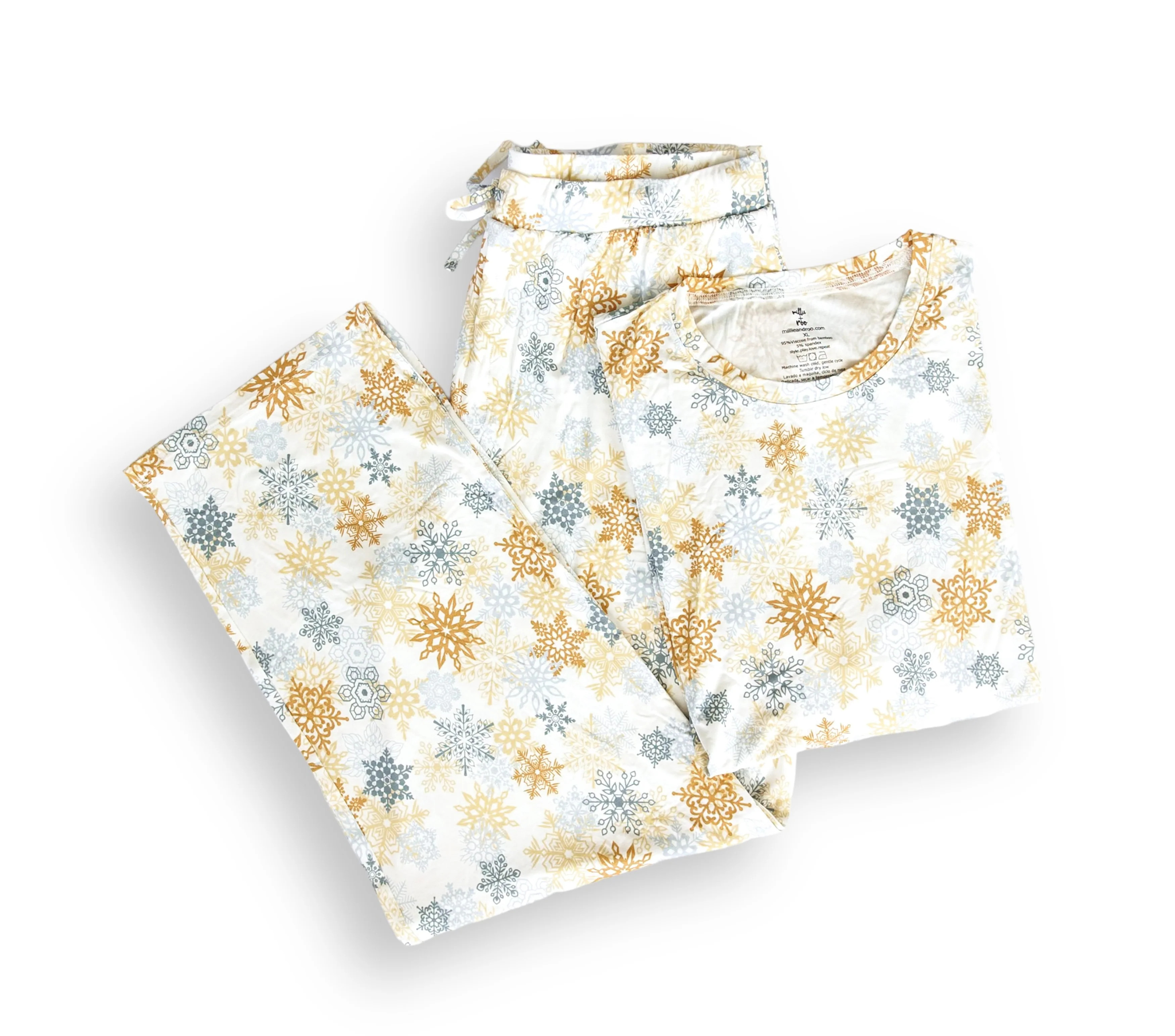 MEN'S PAJAMA SET- Snowflakes | millie + roo