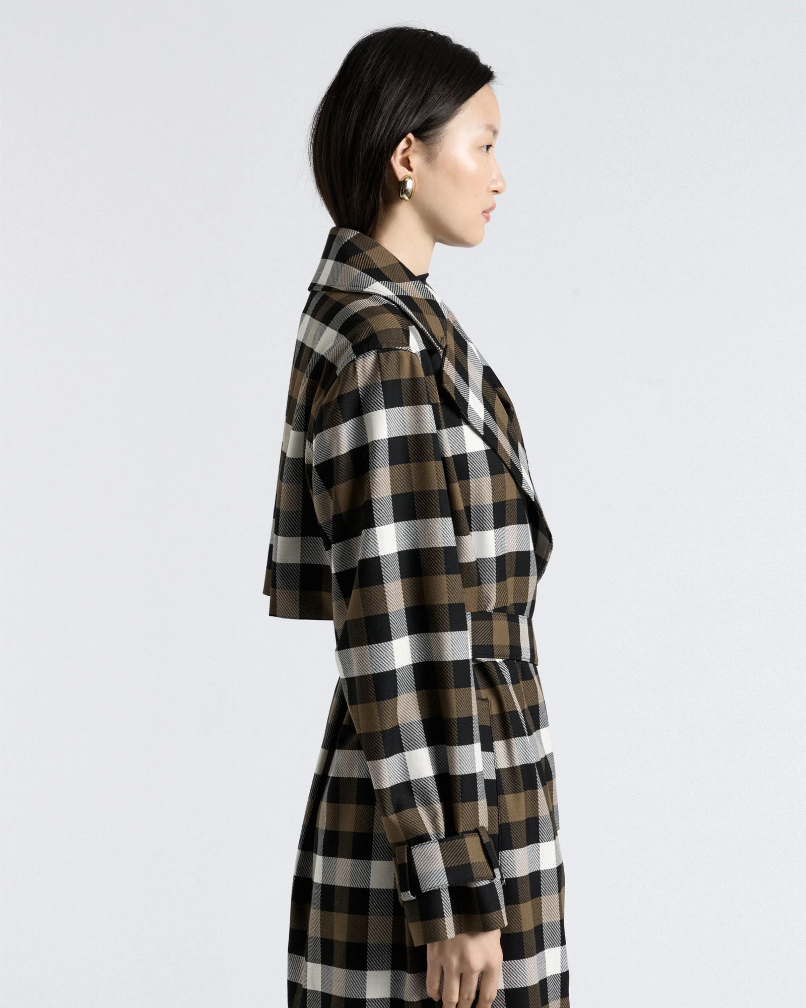 Olive Check Trench | Cue AU