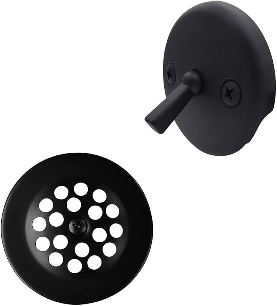Westbrass R92-62 3-1/8" Trip Lever Tub Trim Set with 2-Hole Overflow Faceplate, Matte Black | Amazon (US)