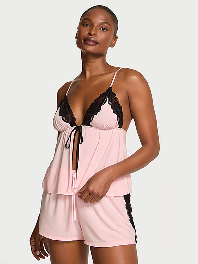 Modal Soft Lace-Trim Flyaway Cami Set, Pink, L - Women's Sets - Victoria's Secret | Victoria's Secret (US / CA )