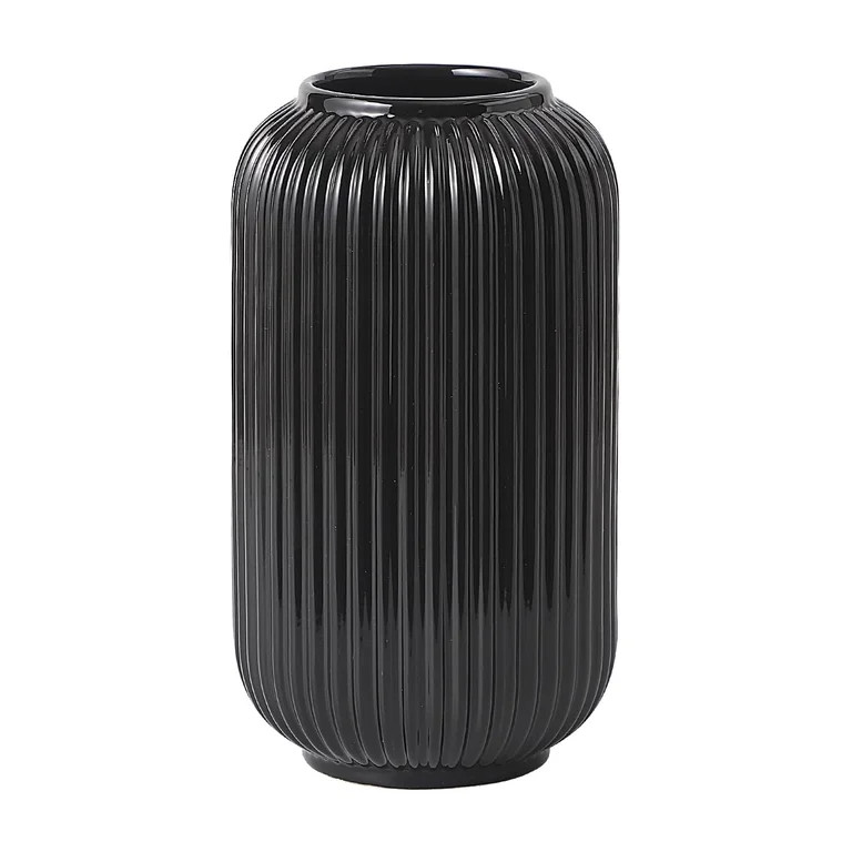 Black Ceramic Vase, Modern Home Decor, Boho Vase for Pampas Grass, 8 Inches | Walmart (US)