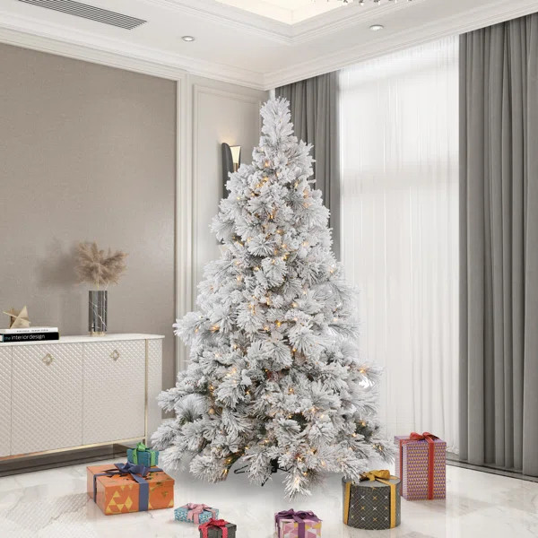 Flocked Alberta Artificial Christmas Tree | Wayfair Professional