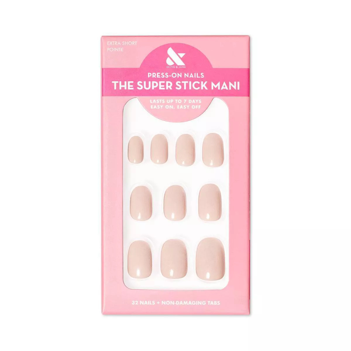 Olive & June Fake Nails - XS Round - Pointe - 32ct | Target