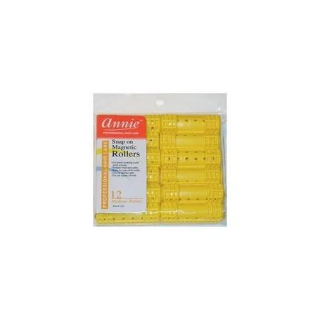 Annie Snap On Magnetic Rollers Yellow,Pack of 12 EA | Walmart (US)