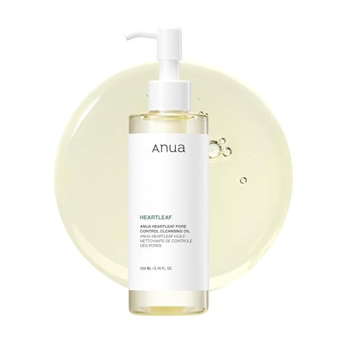 Anua Heartleaf Pore Control Cleansing Oil, Pore Cleanser, Sebum Care, Gentle Melting Oil Cleanser for Face, Safe For All Skin Type, Daily Hydrating Makeup Remover, Korean Skin Care (6.76fl.oz) | Amazon (US)