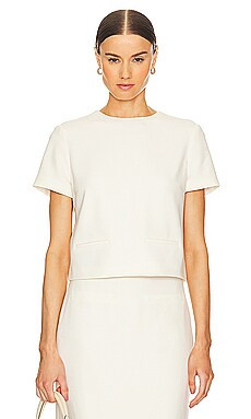 Theory Short Sleeve Pocket Top in Rice from Revolve.com | Revolve Clothing (Global)
