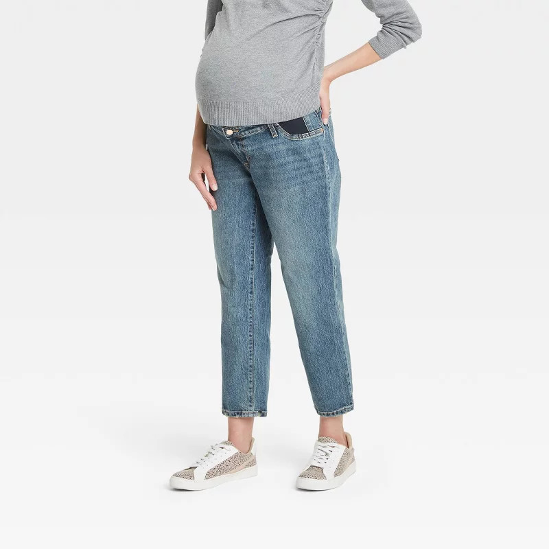 Mid-Rise Under Belly Vintage Straight Maternity Jeans - Isabel Maternity by Ingrid & Isabel™ Me... | Target