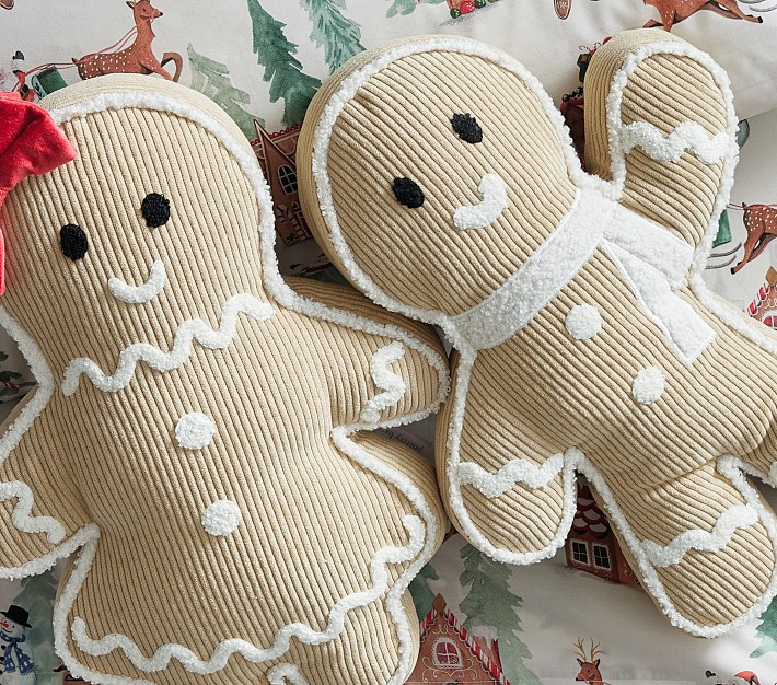 Mr &amp; Mrs. Spice Gingerbread Pillow Set | Pottery Barn Kids