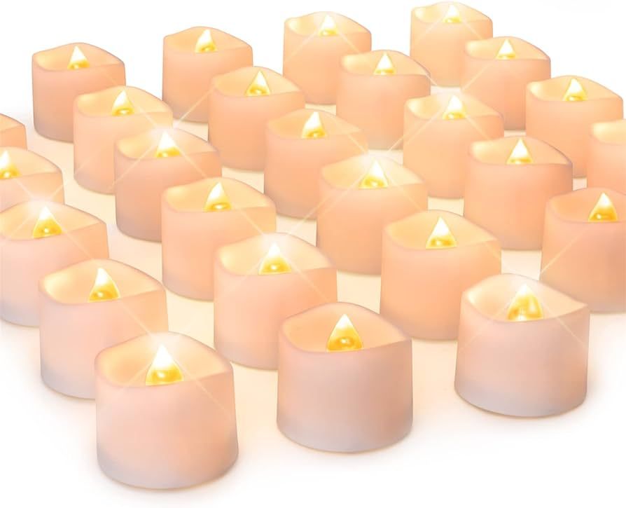 Homemory 72 Pcs Flameless Tealight Candles Bulk, Battery Operated Votive Candles, Flickering [Whi... | Amazon (US)